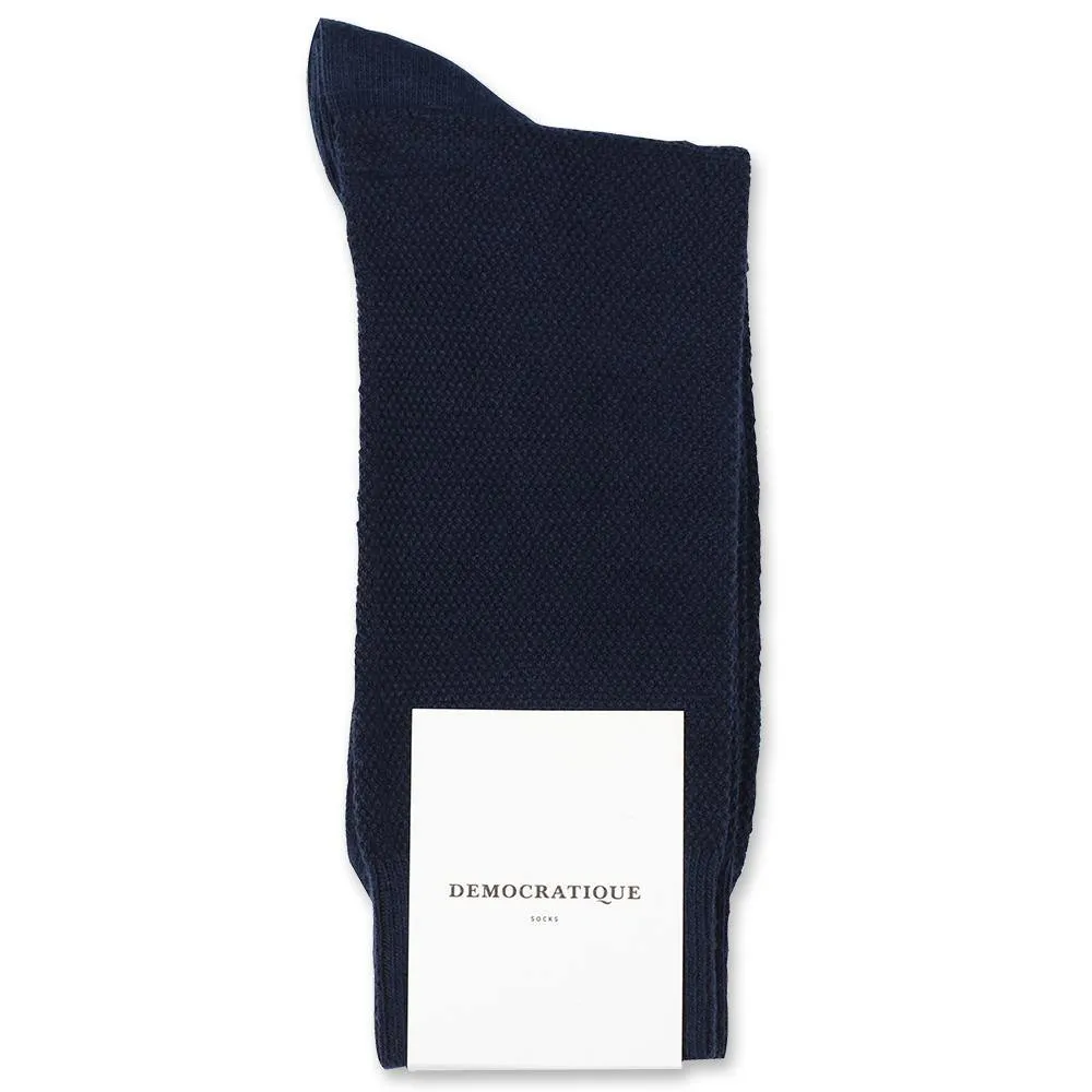 12-pack (pay for 10) of navy pique socks