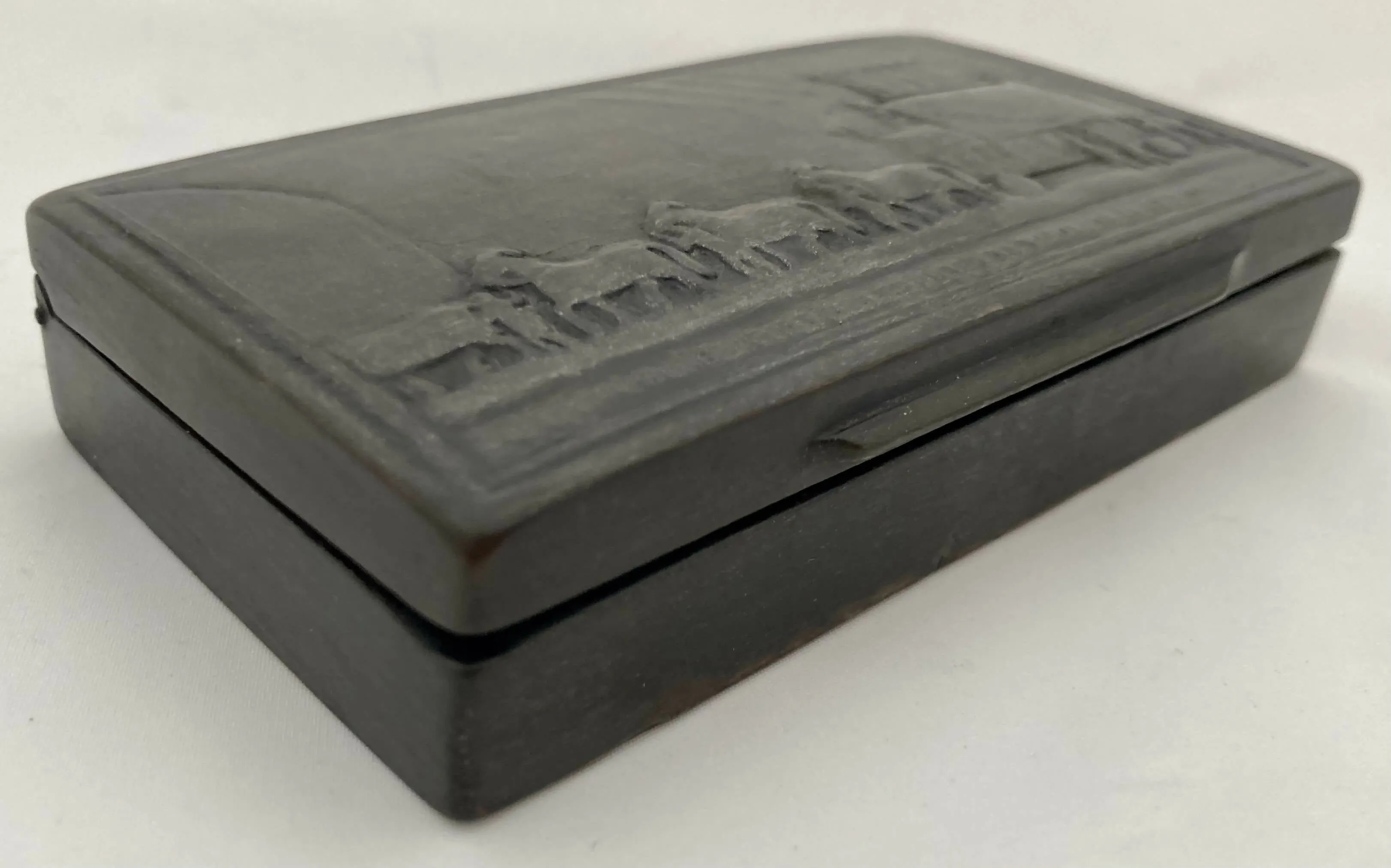 1840 Paris Funeral Procession of Napoleon Bonaparte Pressed Horn Snuff Box.