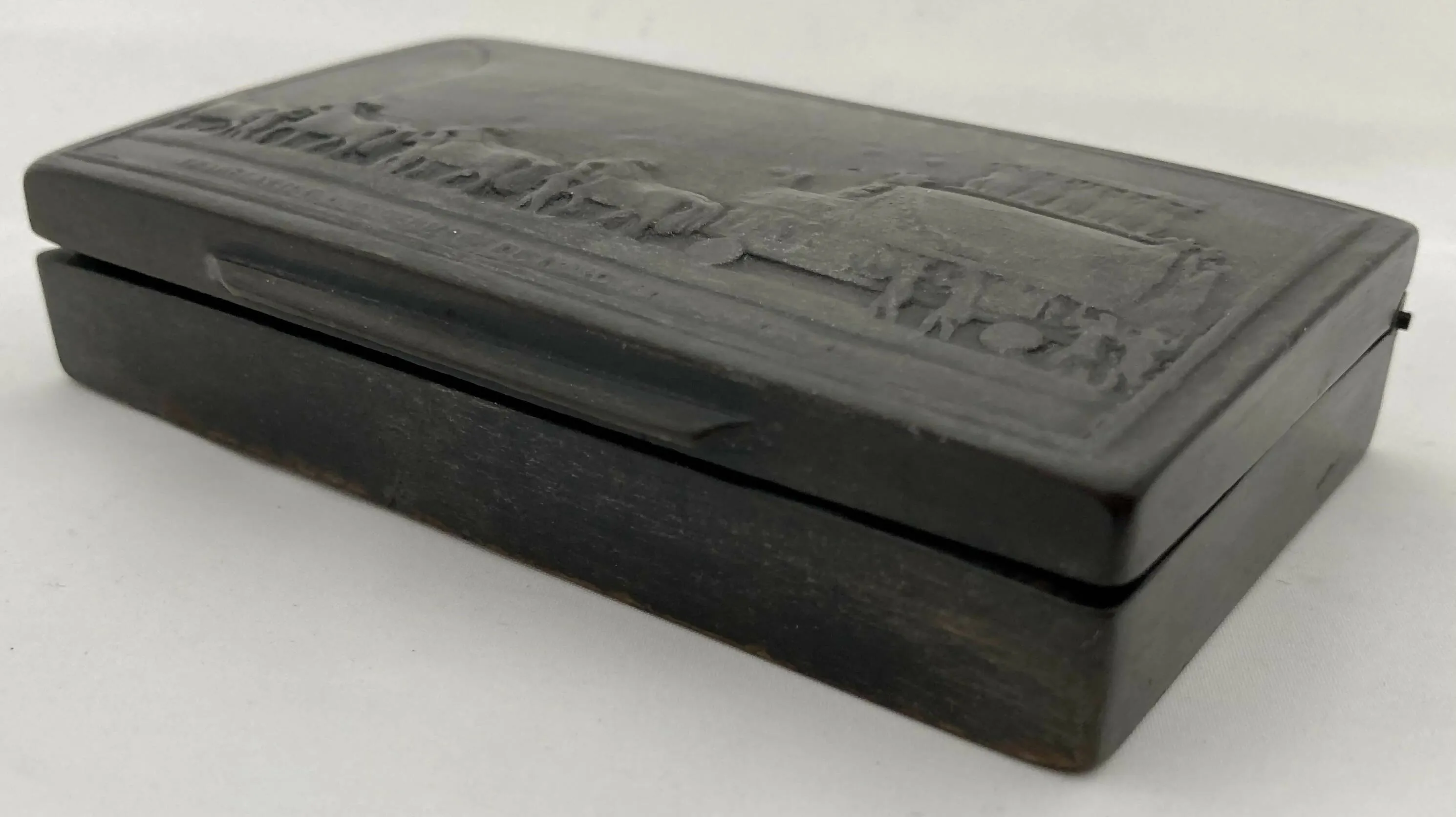 1840 Paris Funeral Procession of Napoleon Bonaparte Pressed Horn Snuff Box.