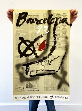 1982 BARCELONA COPA DEL MUNDO DE FUTBOL ESPANA ORIGINAL PRINT