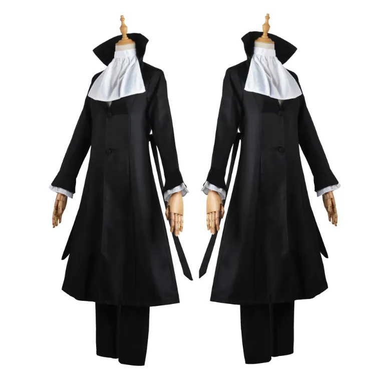 Adulte BSD Ryunosuke Akutagawa Tenue Noir Cosplay Costume