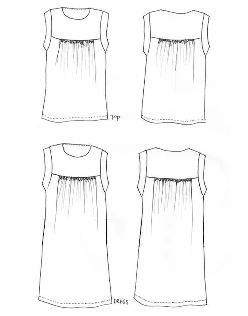 Alice Top & Dress Sewing Pattern, Tessuti