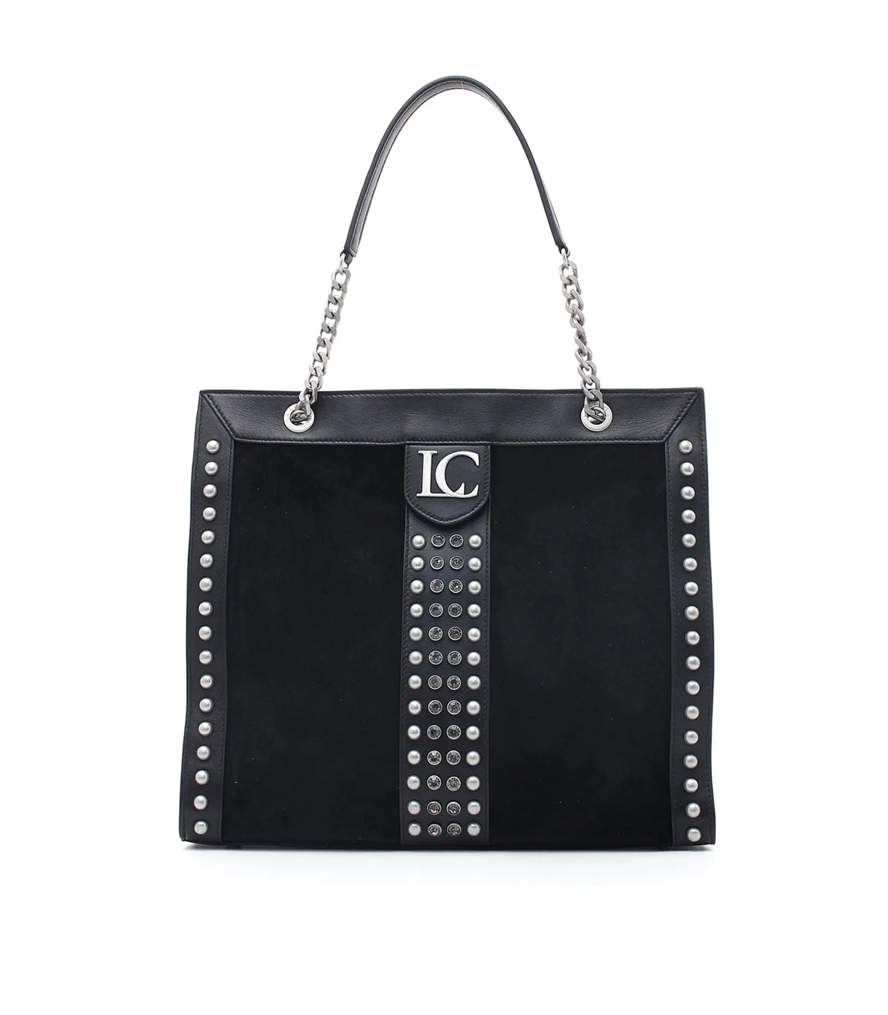 Angel Slim Shopper Suede   Leather - Black