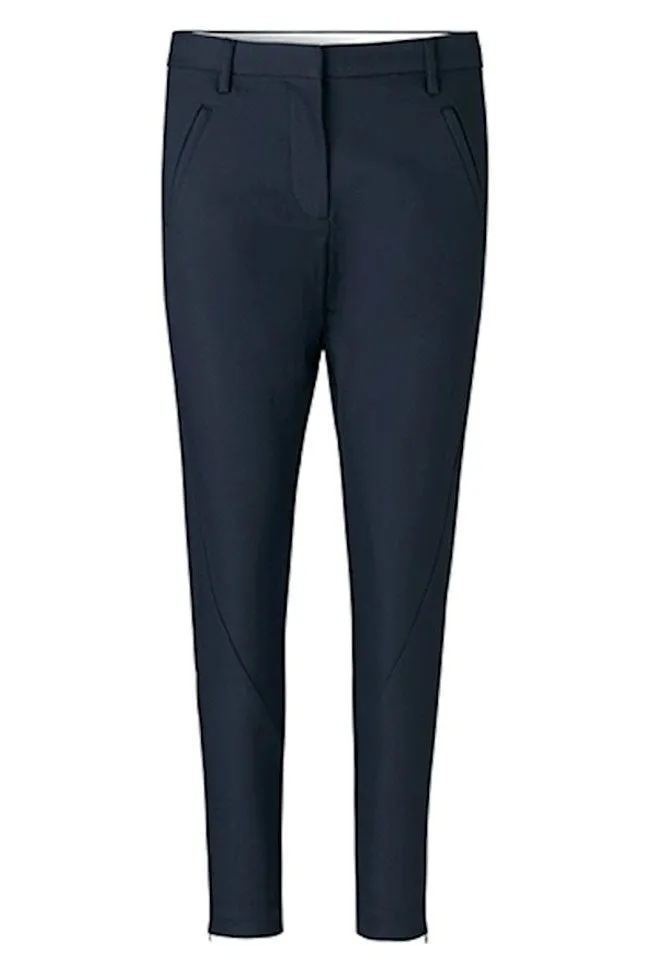 Angelie 238 zip pant | Navy | 7/8 bukser fra Fiveunits