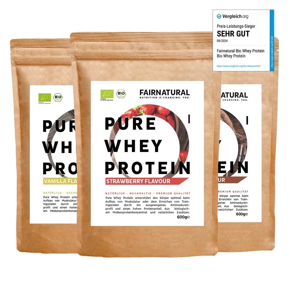 Bio Whey Proteinpulver 3er Bundle (Sorten frei wählbar)