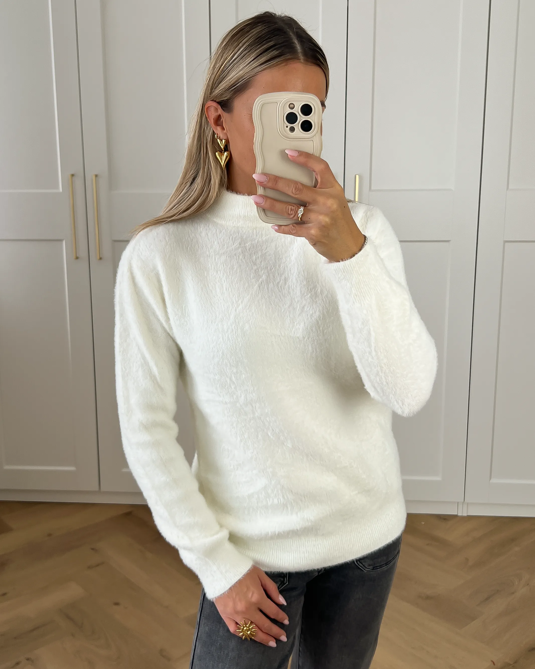 CATO - Fluffy Sweater in Off White