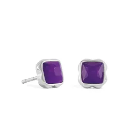 Coeur De Lion February Birthstone Purple Sugilite Stud Earrings