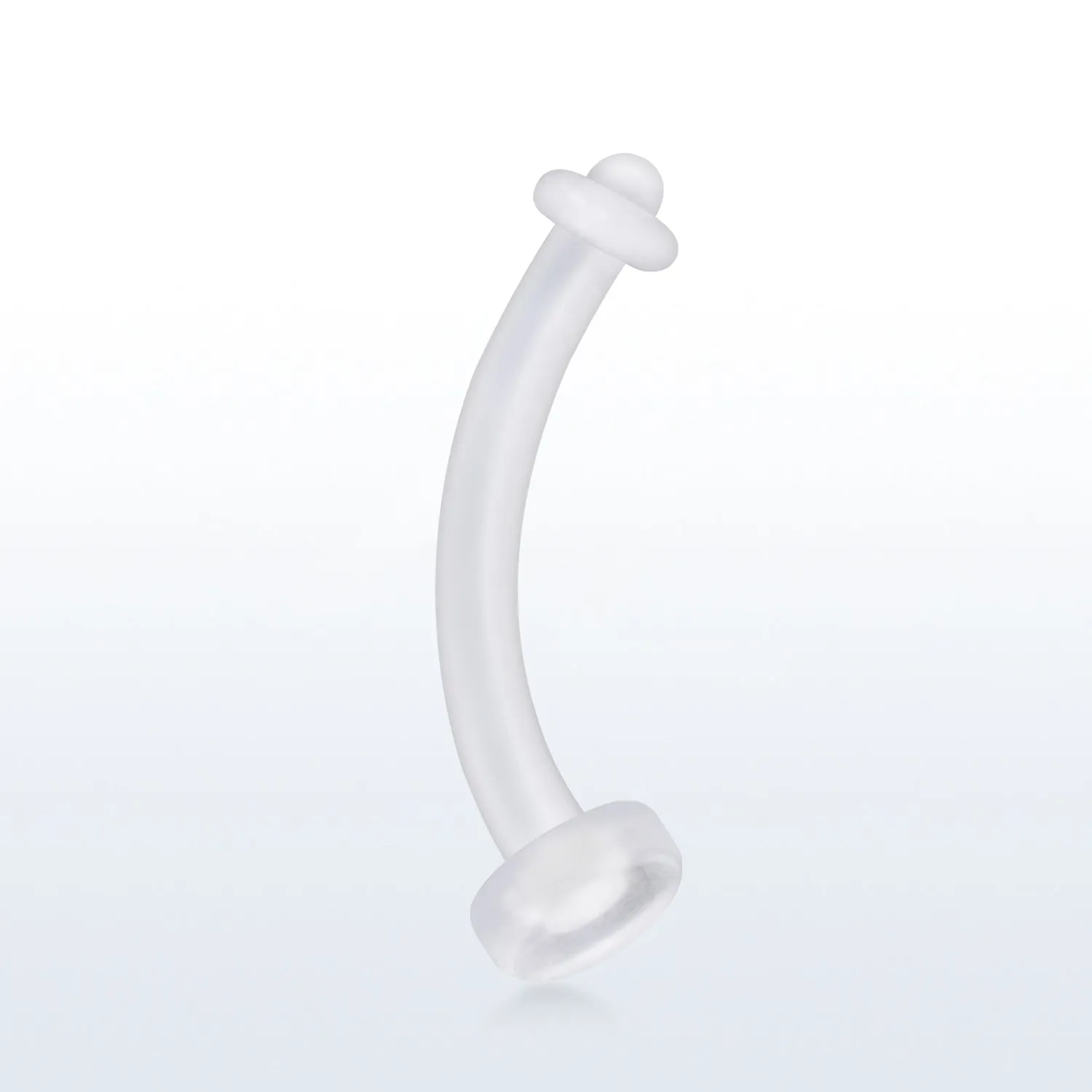 Flexibele piercing retainer acryl transparant 1.2mm