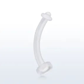 Flexibele piercing retainer acryl transparant 1.2mm