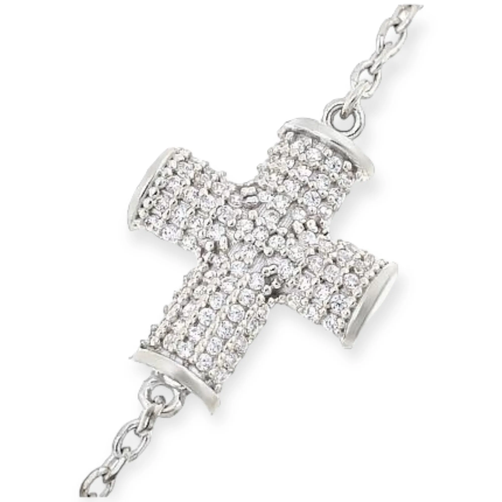 Katharine McPhee Classic Cross Chain Necklace - Sterling Silver