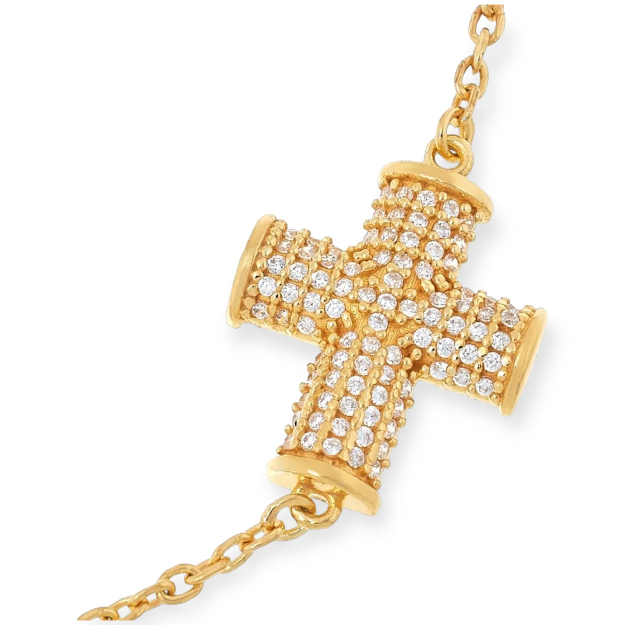 Katharine McPhee Classic Cross Chain Necklace - Sterling Silver