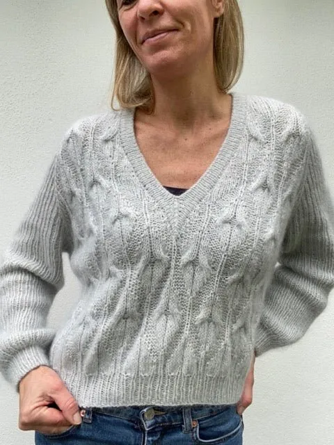 No 11 sweater fra VesterbyCrea, strikkeopskrift