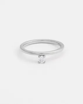 Novella Solitaire Ring in Silver with Ethical Birthstone