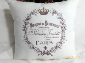 Paris pillow, Crown Pillow, French Country Decor