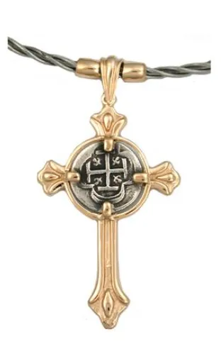 REPLICA ATOCHA CROSS PENDANT ON CABLE NECKLACE - ITEM #47228