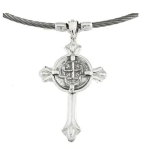 REPLICA ATOCHA CROSS PENDANT ON CABLE NECKLACE - ITEM #47228