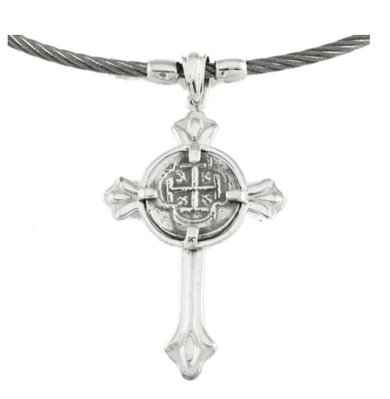 REPLICA ATOCHA CROSS PENDANT ON CABLE NECKLACE - ITEM #47228