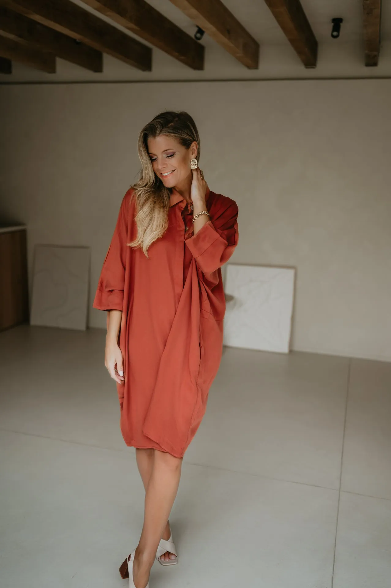 Semplice dress I Terracotta