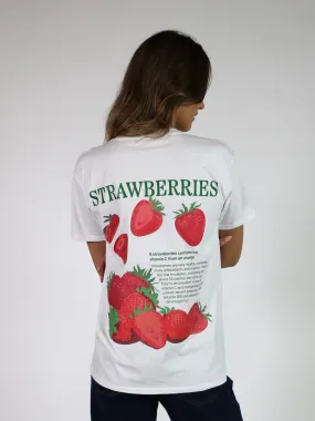 STRAWBERRIES (rygprint) T-SHIRT - HVID