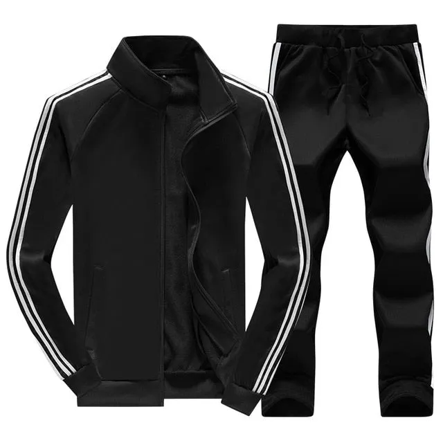 Tracksuit Men Sets Fashion Spring Winter Sporting Suit Sweatshirt  Sweatpants Mens Clothing 2 Pieces Sets Slim Track Suit 2019