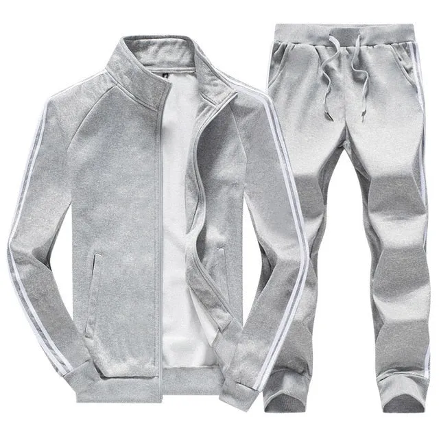 Tracksuit Men Sets Fashion Spring Winter Sporting Suit Sweatshirt  Sweatpants Mens Clothing 2 Pieces Sets Slim Track Suit 2019