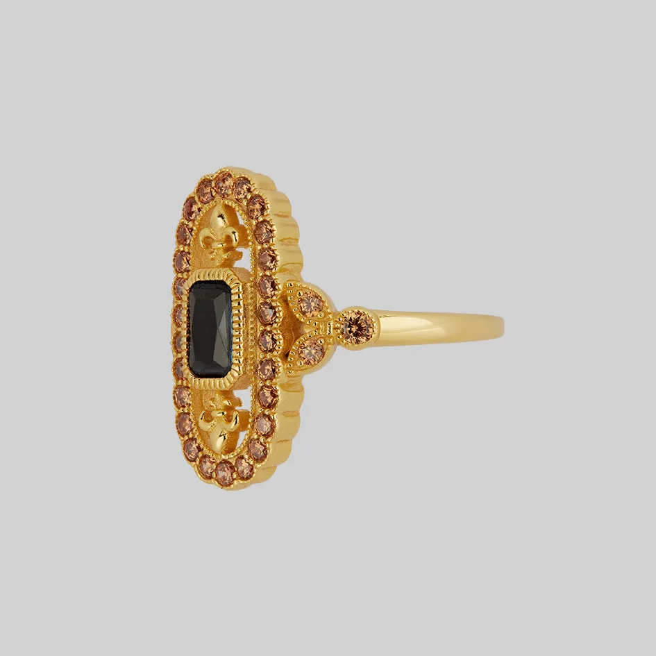 VANYA. Vampesque Black Onyx Ring - Gold